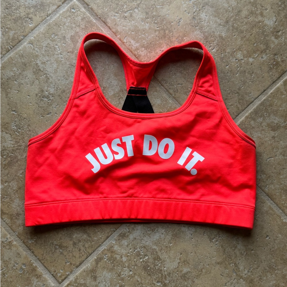 Bright Orange Nike Sports Bra with racerback